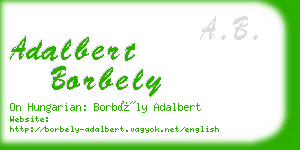 adalbert borbely business card